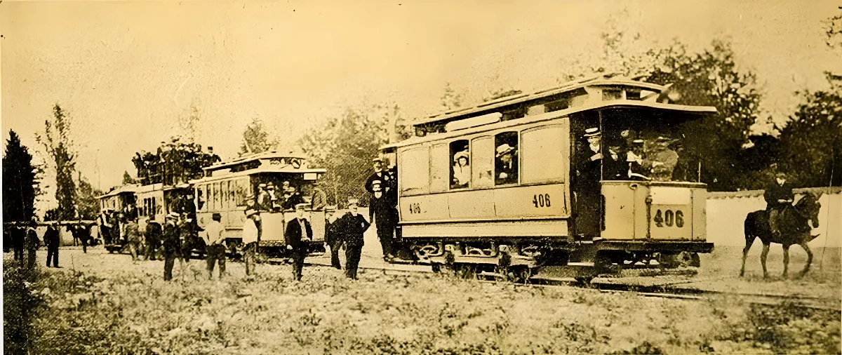 Inauguracion Tranvias Electricos Nueva Poblacion Ñuñoa 1907 — Santiago — 1907 | Chile de Ayer