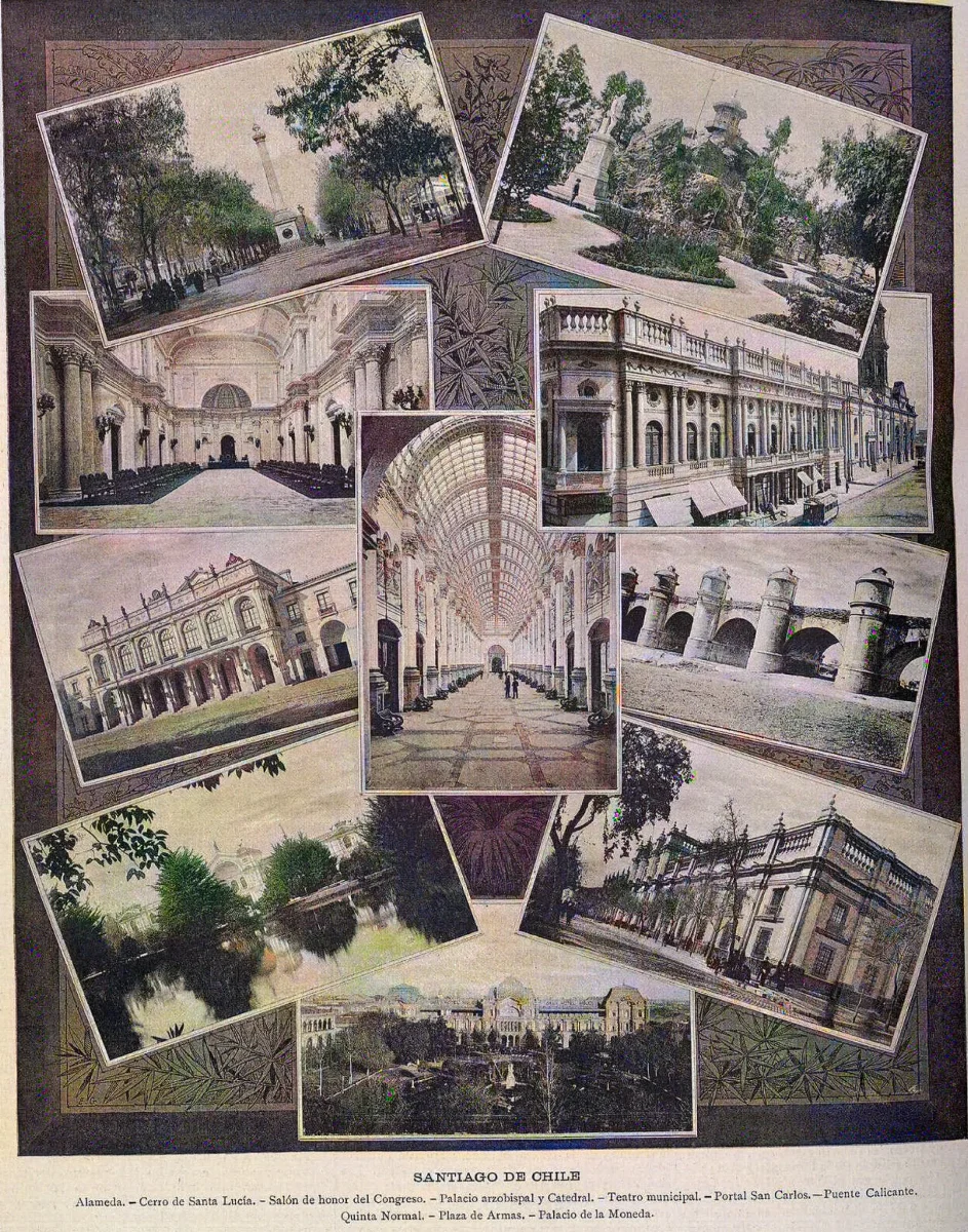Vistas de Santiago de Chile, 1891 — aprox. 1891 | Chile de Ayer