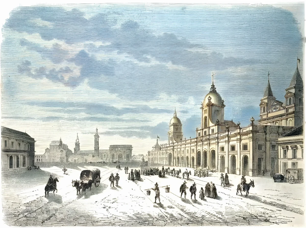 Vista de Santiago — aprox. 1860 | Chile de Ayer