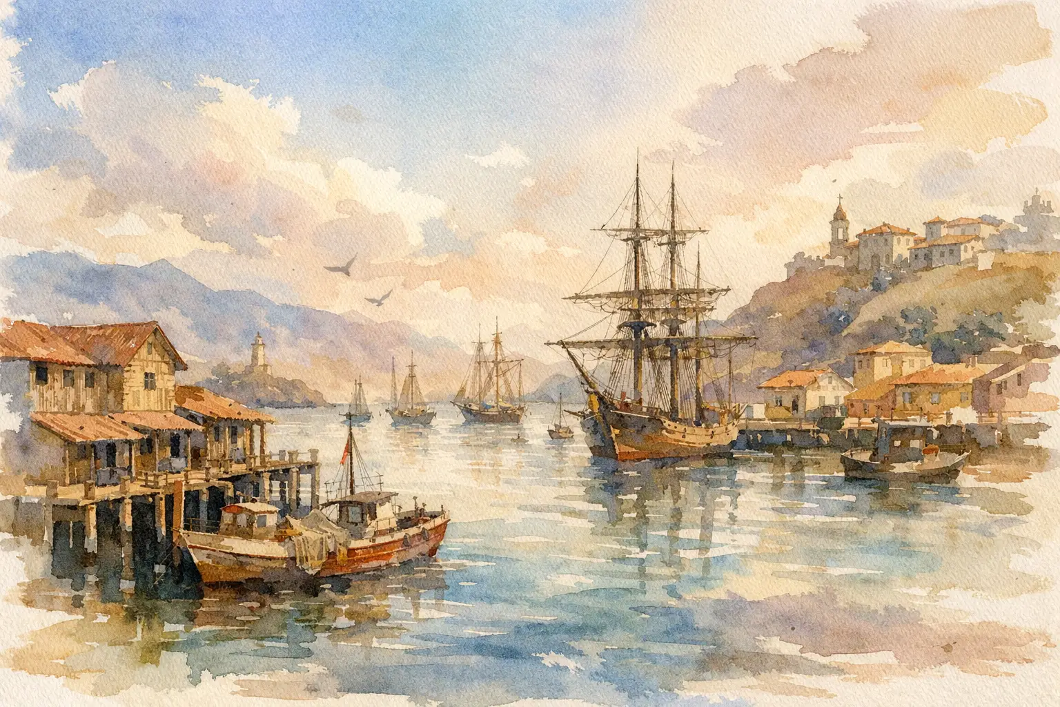 Puertos históricos de Chile fotografiados