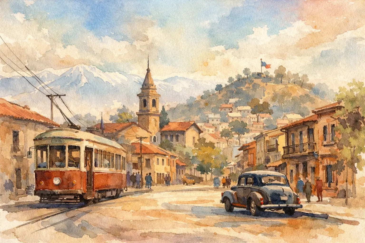 Fotos antiguas de barrios de Santiago