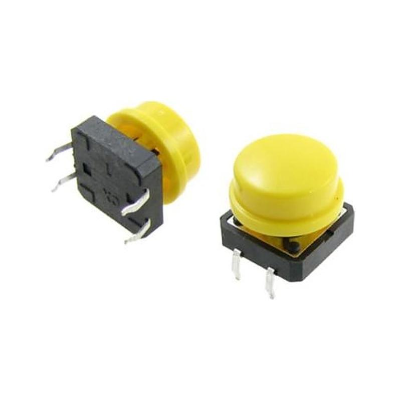 Botón pulsador táctil 12x12x7,3 mm con tapa — foto 1