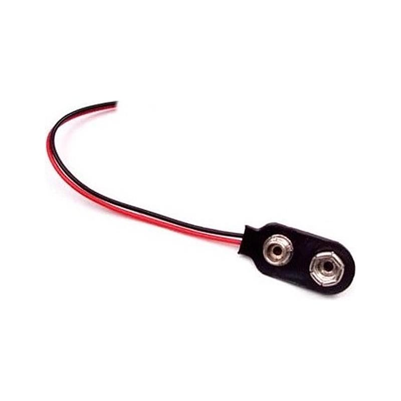 Conector broche para batería de 9 V con plug DC — foto 1