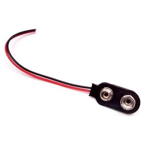 Conector broche para batería de 9 V con plug DC