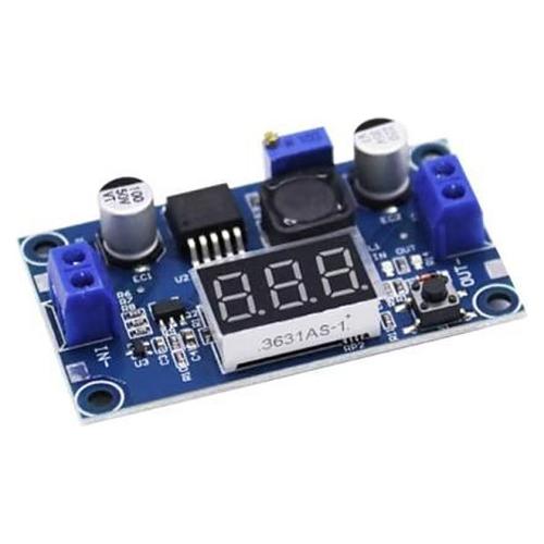 Convertidor reductor LM2596 con voltímetro