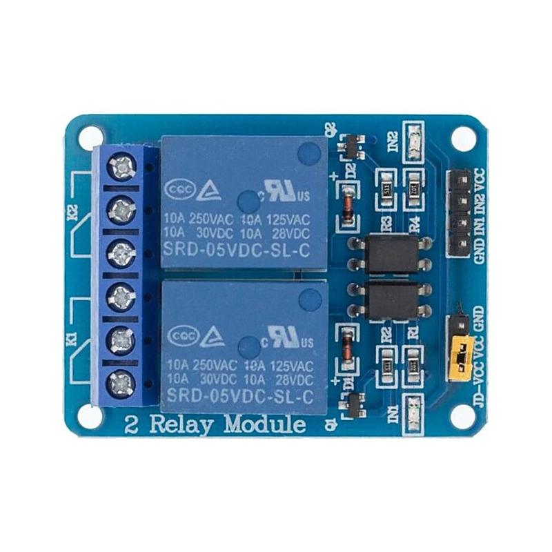 Módulo relé 2 canales 5 V con optoacoplador — foto 1