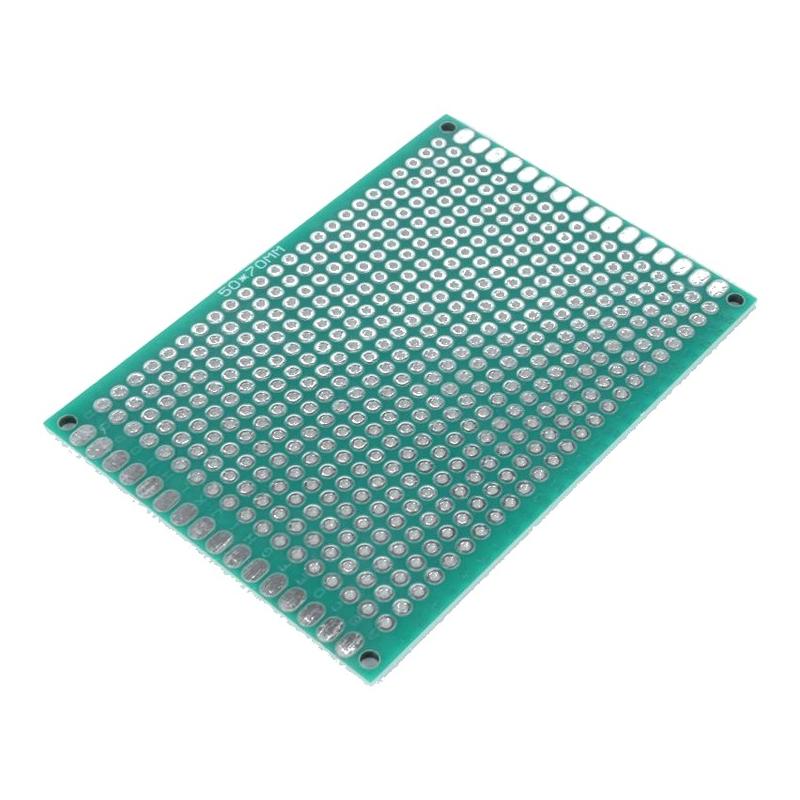 Placa perforada doble cara 5x7 cm paso 2,54 mm — foto 1