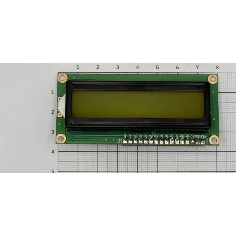 Pantalla LCD 1602 con módulo I2C soldado, luz verde — foto 2