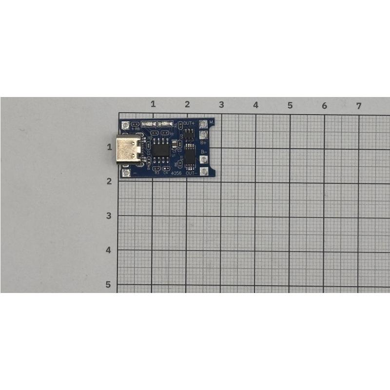 Cargador de litio TP4056 USB-C con protección, formato clásico — foto 2