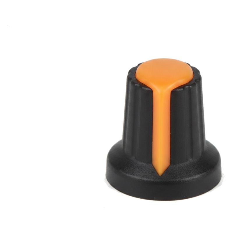 Perilla naranja para potenciómetro de eje 6 mm — foto 1