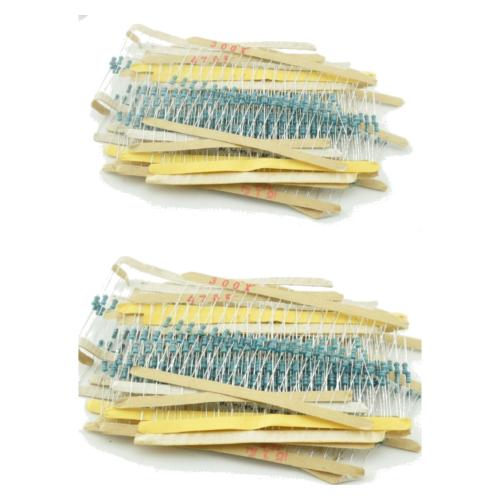Kit de 600 resistencias 1/4 W — 30 valores