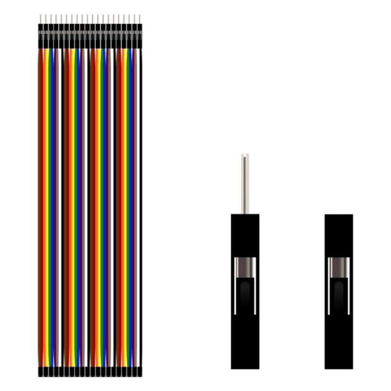 Cables jumper macho-hembra 20 cm — pack de 40 — foto 1