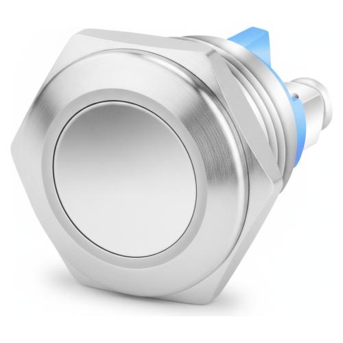 Pulsador metálico de 16 mm para panel, momentáneo